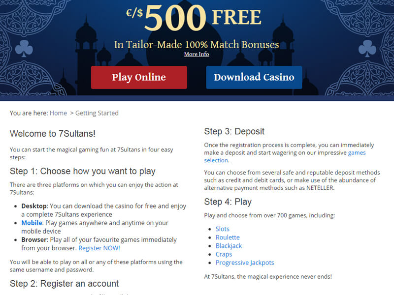 7 Sultans Mobile Online Casino